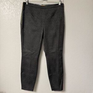 Ted Baker Women's Shilat Leopard Jacquard Suit Trouser Pants Black US 6/8